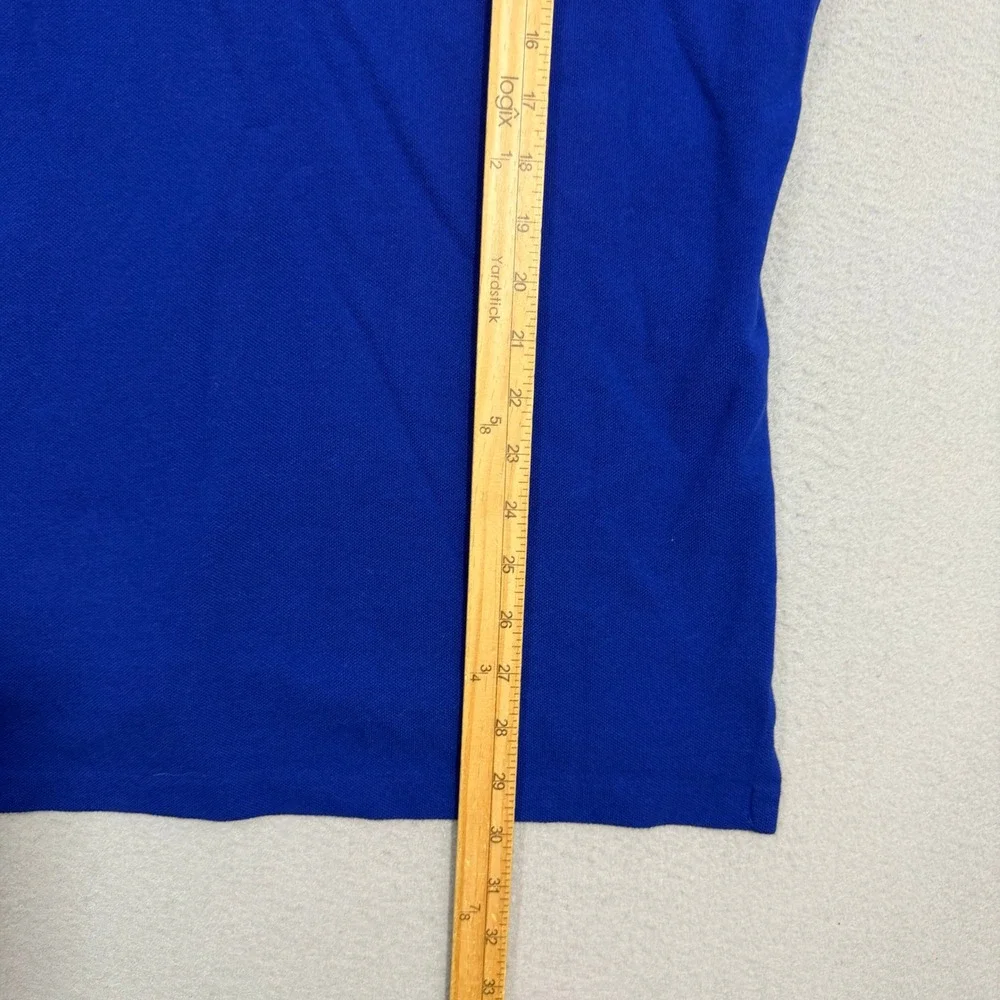 Polo Ralph Lauren Polo Shirt Medium Blue Mesh Long Sleeve Classic Fit Pony NEW